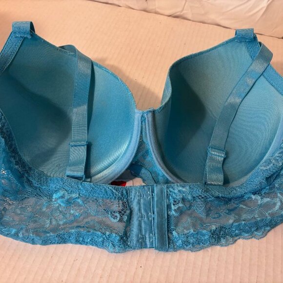 Black Fushia by Secret Lace Teal Plus size Bra 44C NWT - Picture 2 of 3